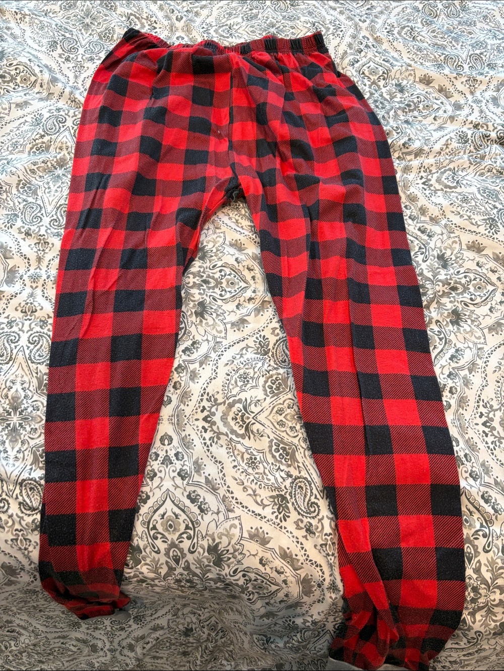 Men's Red and Black Buffalo Plaid Lounge Pants